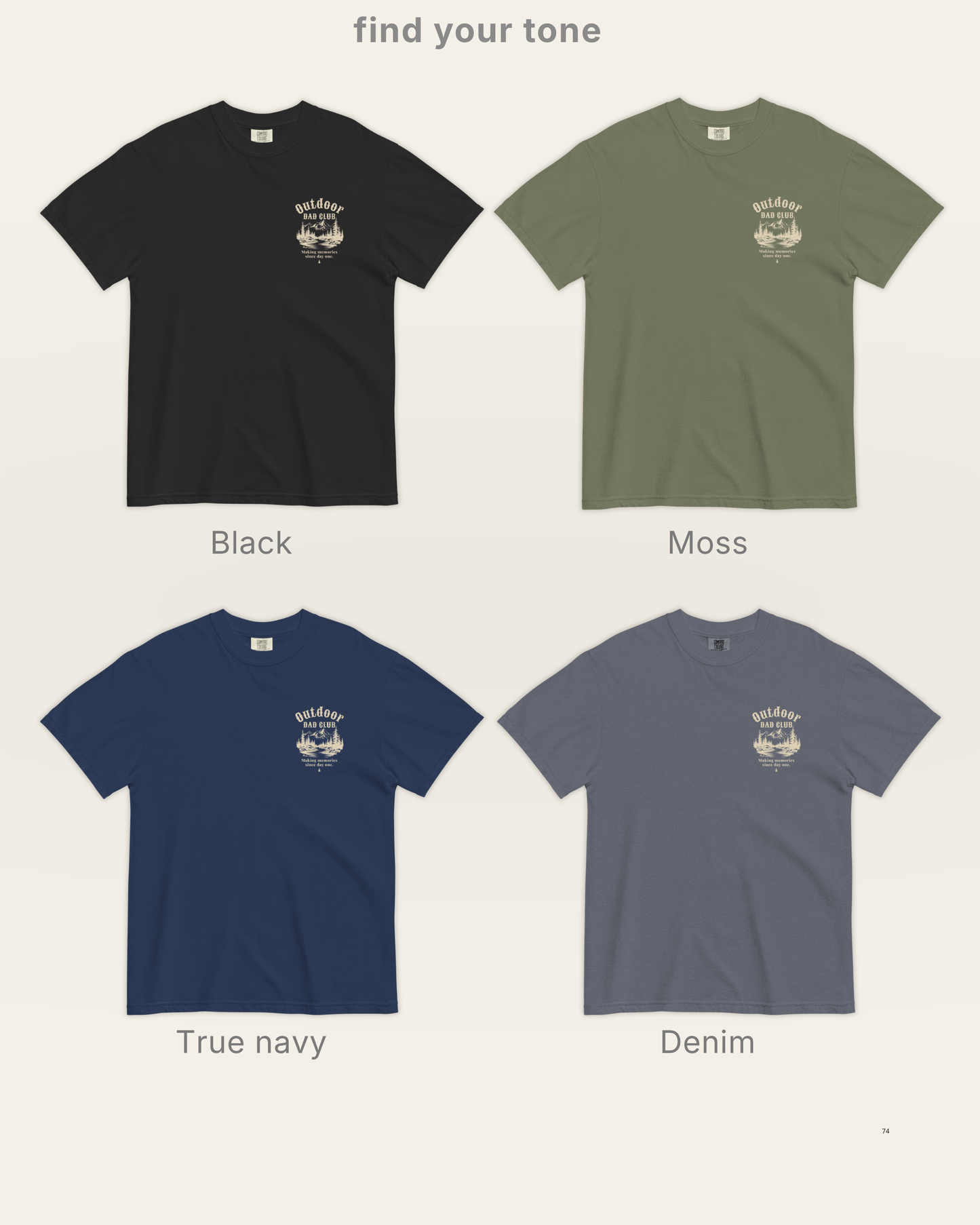 Outdoor Dad Club™ | Premium Comfort Colors T-Shirt