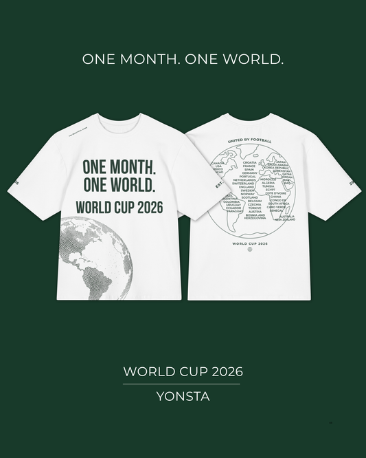 One Month. One World. World Cup 2026 Oversized T-Shirt | Premium Football Fan Tee