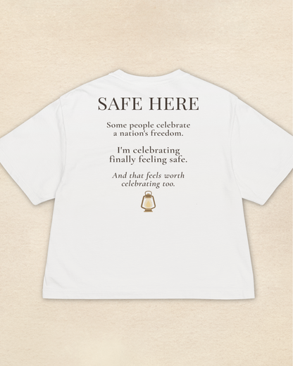 Safe Here T-Shirt | Comfort & Healing Graphic Tee