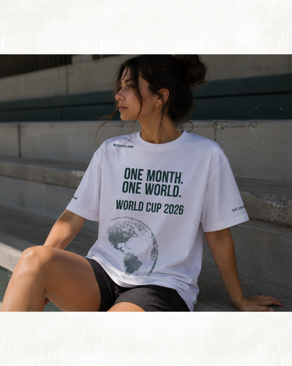 One Month. One World. World Cup 2026 Oversized T-Shirt | Premium Football Fan Tee