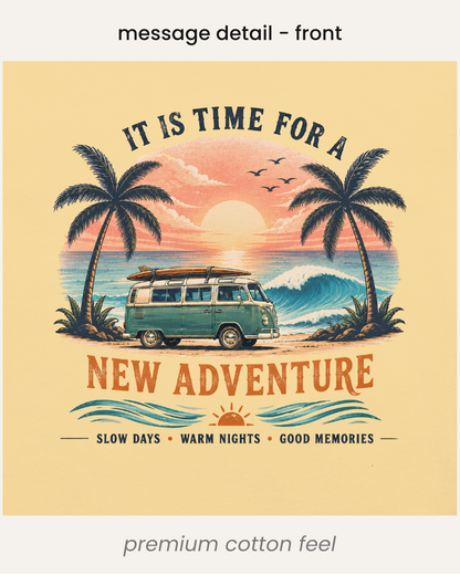 Summer Adventures Ahead | Beach Van Graphic T-Shirt
