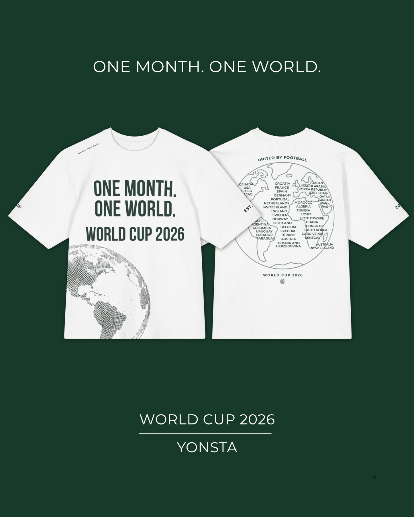 One Month. One World. World Cup 2026 Oversized T-Shirt | Premium Football Fan Tee