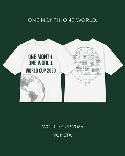 One Month. One World. World Cup 2026 Oversized T-Shirt | Premium Football Fan Tee