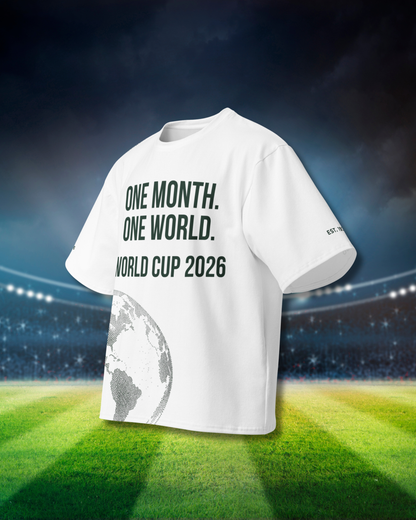 One Month. One World. World Cup 2026 Oversized T-Shirt | Premium Football Fan Tee