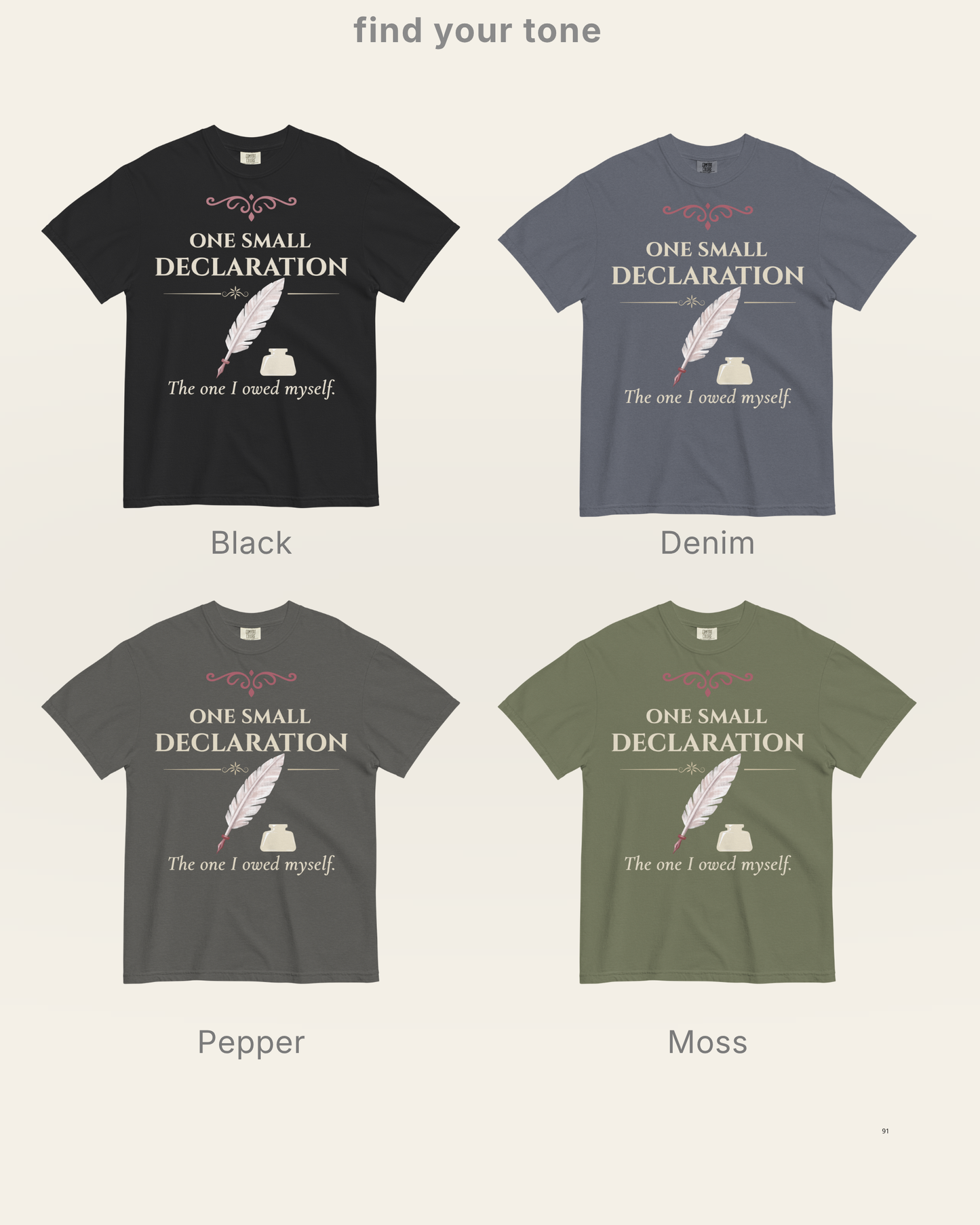 One Small Declaration T-Shirt | Inspirational Self-Worth Graphic Tee