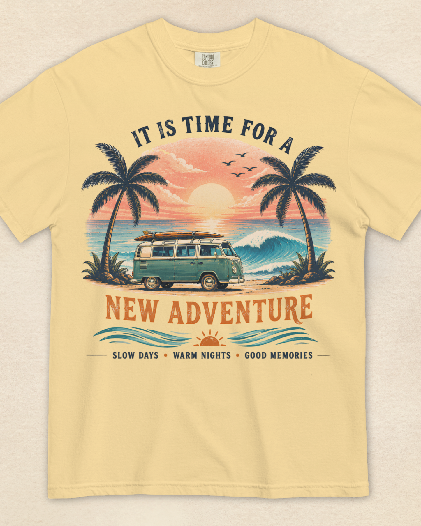 Summer Adventures Ahead | Beach Van Graphic T-Shirt
