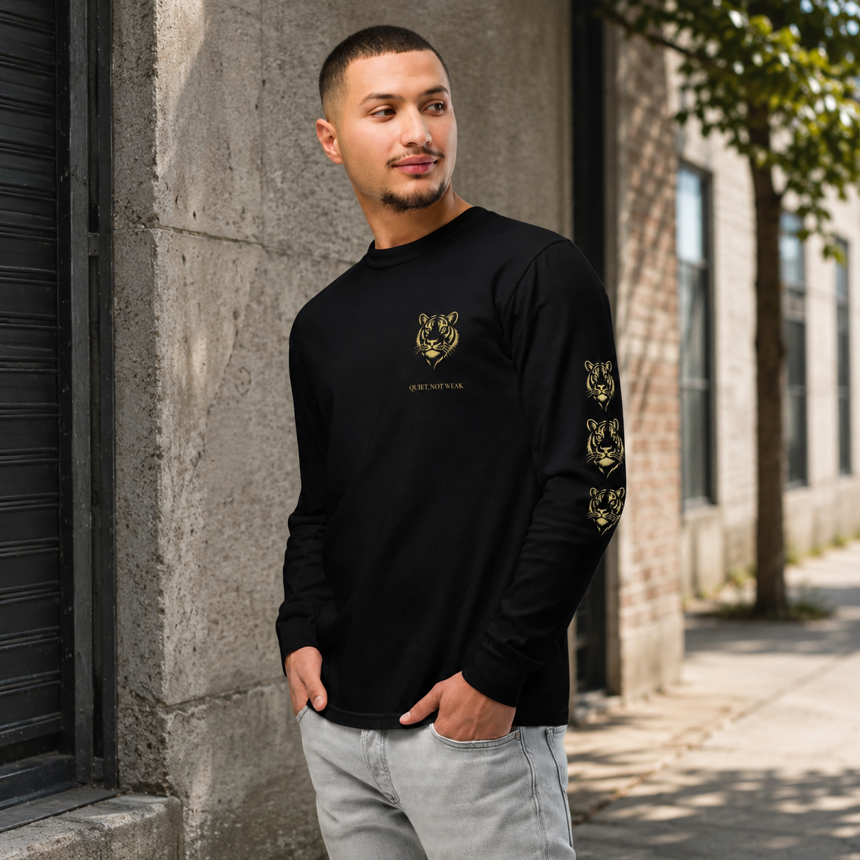 Quiet, Not Weak Tiger Long Sleeve Shirt