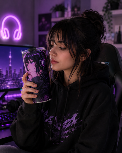 Midnight Mind Tumbler – 20oz Anime Aesthetic Travel Cup